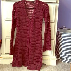 🔴Red knit sweater with Bell sleeves